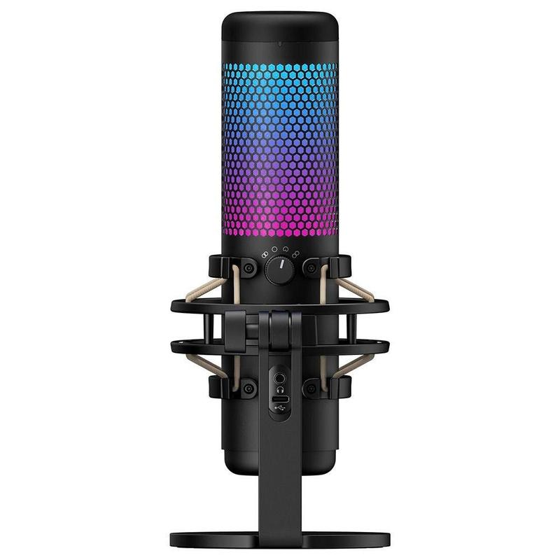 Microfone Gamer HyperX QuadCast S Antivibração LED RGB USB